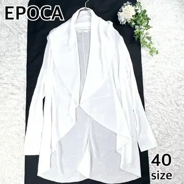 EPOCA 가디건 롱 얇은 소재 화이트 40