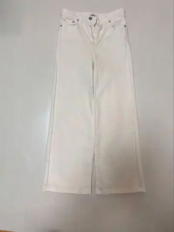 SOMETHING 화이트 부츠 컷 데님