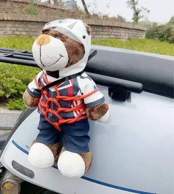 BMW 후드 부착 곰 봉제 인형 약 30cm