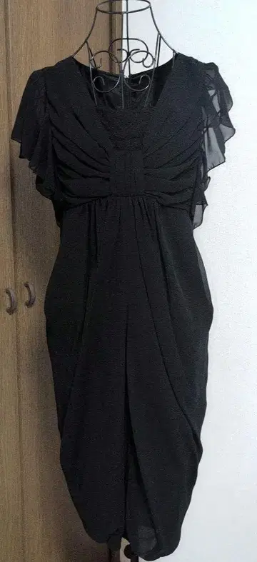 블랙 쉬폰 원피스