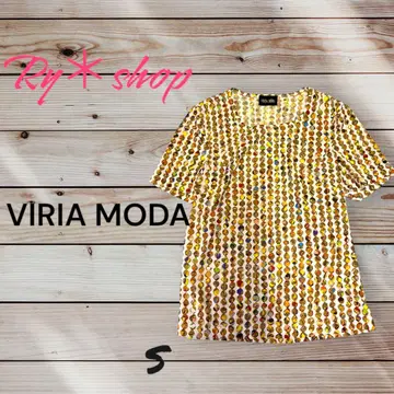 VIRIA MODA 반팔 도트 무늬 튜닉 컨디션 최상