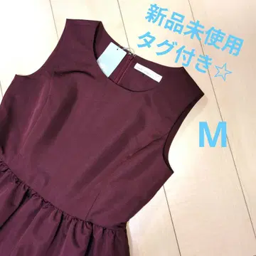 빔즈 버건디 슬리브리스 원피스 38