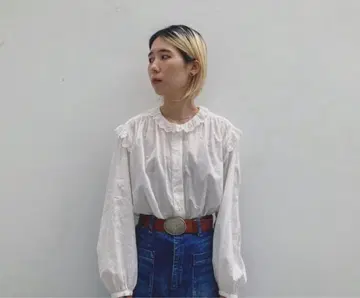 nowos 화이트 레이스 옷깃 긴팔 셔츠