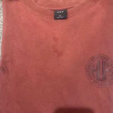 HUF XL 로고 프린트 티셔츠