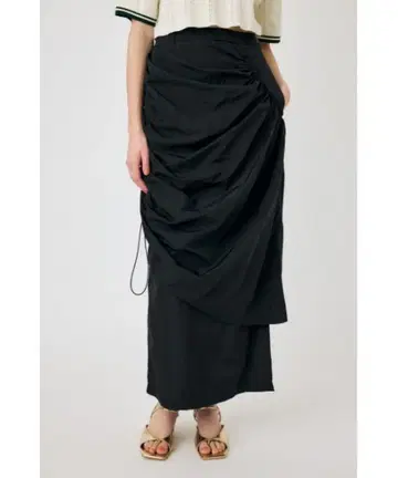DRAWSTRING GATHER 스커트 블랙
