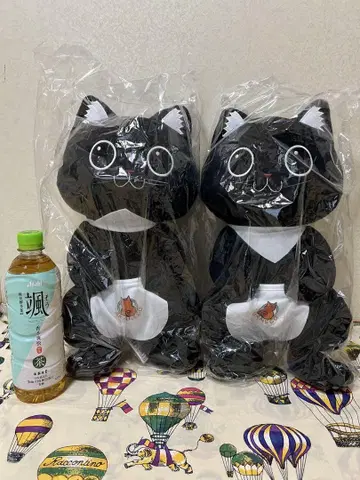 라멘 빨간 고양이 서브 BIG 봉제 인형 2개 세트