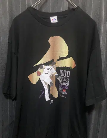 치가 코타로 투수 1000투구 기념 마제스틱 티셔츠