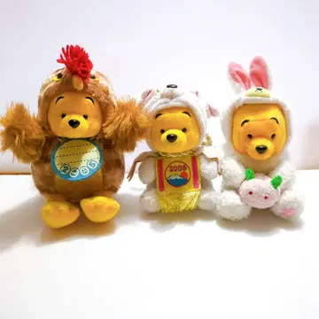 디즈니 스토어 곰돌이 푸 띠 동물 닭띠, 개띠, 토끼띠 봉제 인형