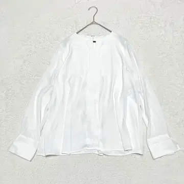 플라스테 PLST 긴팔 블라우스 화이트 M 심플 오피스 캐주얼