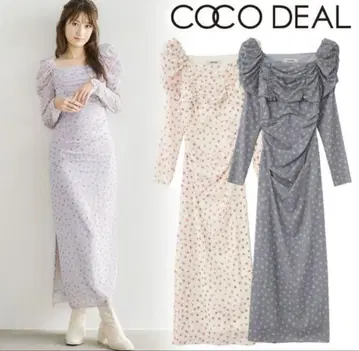 cocodeal 플라워 튤 개더 원피스