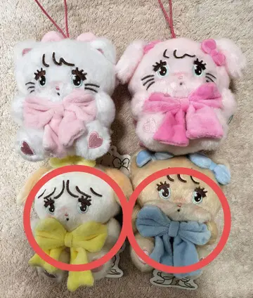 mikkocharacters 안아주는 리본 마스코트 2종 세트
