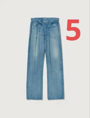 오라리 SELVEDGE FADED LIGHT DENIM PANTS