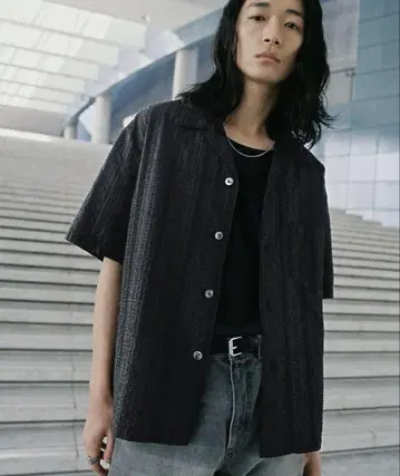 WYM 윔 EMBROIDERY SHEER WASHER SHIRT