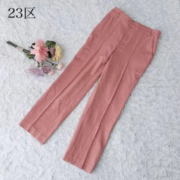 23구 온워드 카시야마 컬러 팬츠 무지 스트레이트 핑크 예쁜