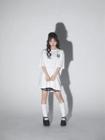 BUBBLES 체리 프린트 티셔츠 원피스