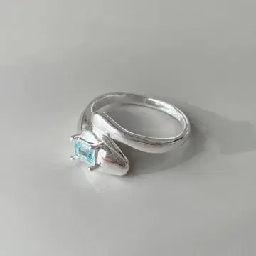스카이블루 토파즈 실버 반지 빈티지