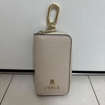 FURLA 가죽 키 케이스 베이지 핑크