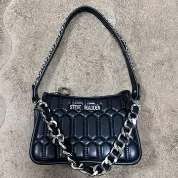 STEVE MADDEN 핸드백 체인 퀼팅 블랙