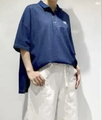오니기리 데님 피케 셔츠