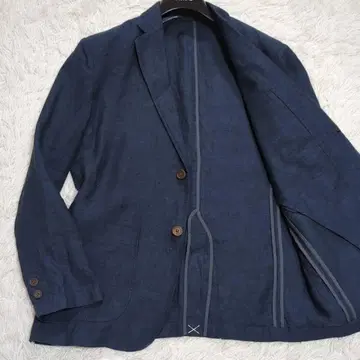 컨디션 최상 무인양품 MUJI 린넨 워싱 자켓 네이비 M