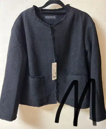 유니클로 UNIQLO 여성용 트위드 자켓 M 블랙