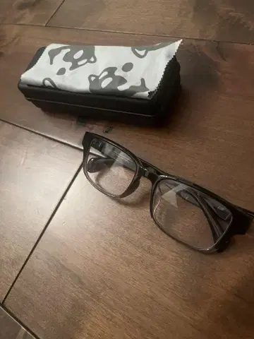 zoff 블랙 프레임 안경 김서림 방지 렌즈 가공 케이스 포함