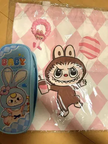 러브부 Labubu POPMART 토트백 스크런치 펜 케이스