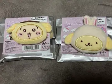치이카와 산리오 시크릿 헤어 클립 토끼 폼폼푸딩