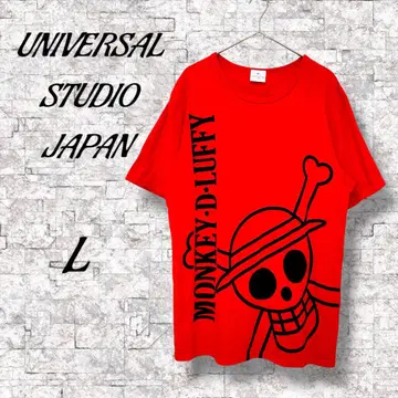 유니섹스] L 유니버셜 USJ 원피스 루피 티셔츠 빨간색 여름 한정판