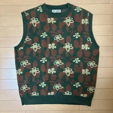 TTT MSW 23SS 플라워 카모 니트 조끼 L 사이즈