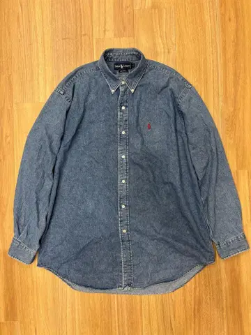 90'S Ralph Lauren 랄프 로렌 데님 셔츠 L 사이즈