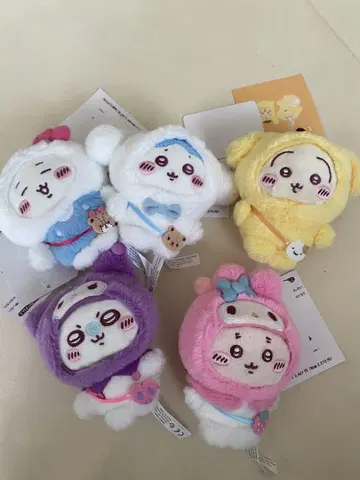 치이카와 (먼작귀) 산리오 마스코트 토끼 하치와레 모몽가 게 총 5종