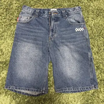 9090 데님 숏 팬츠 인디고 블루