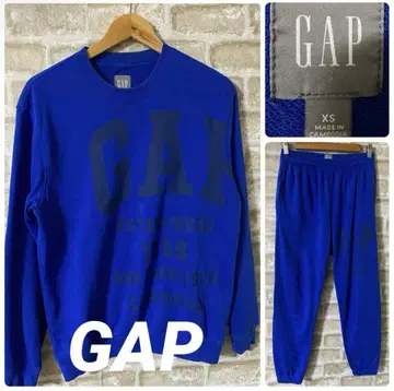 GAP 남성용 XS 맨투맨 셋업 상하의 갭 빅 로고 파랑