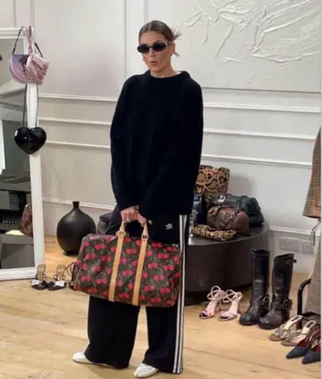 아디다스 오리지널 트랙 팬츠 와이드 팬츠 새틴