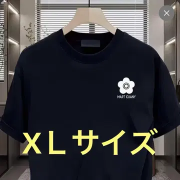 MARY QUANT 플라워 로고 반팔 티셔츠 블랙 XL 사이즈