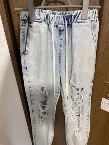 에고이스트 데미지 데님 팬츠