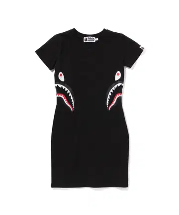 샤크 프린트 블랙 미니 원피스 SHARK JERSEY DRESS