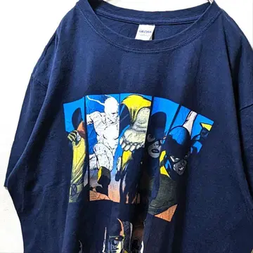 길단 NERD BROCK 빅 로고 티셔츠 네이비 컬러 XL 구제 의류