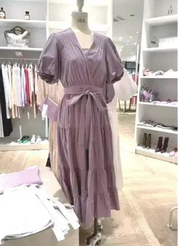코튼 카슈쿨 티어드 원피스