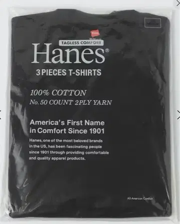 별주 Hanes 3PACK 팩 블랙 XL 헤인즈