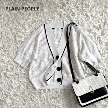 PLAIN PEOPLE 플레인 피플 메쉬 반팔 가디건 오분 소매