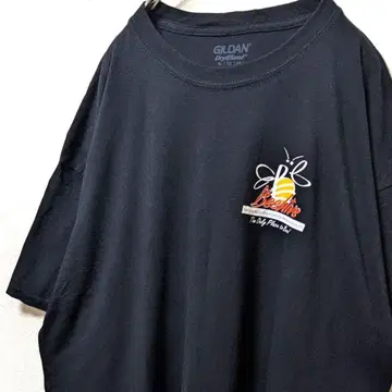 길단 비 하이브 로고 티셔츠 블랙 검정 XL 구제 의류
