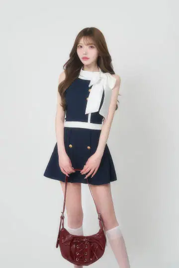 BELEAR MIMI 아메스리 트위드 미니 원피스 navy