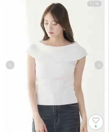 오프숄더 니트 풀오버 SNIDEL