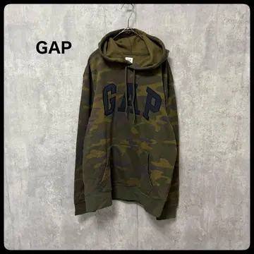 # 미사용 택 포함 GAP 갭 카모 패턴 후드티 맨투맨