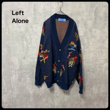 # Left Alone 가디건 상의 니트 개성 호랑이