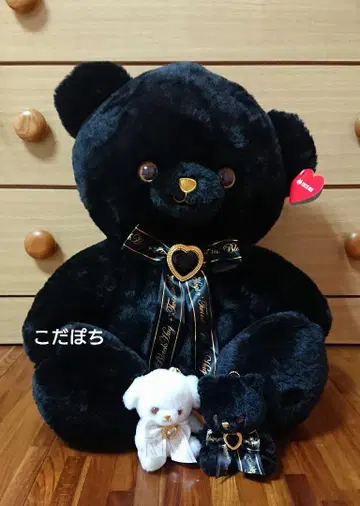검은색 친구들 큰 봉제 인형 트윙클 베어 고양이 강아지 3개 세트