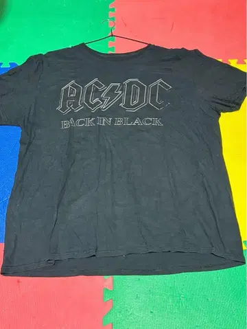 AC/DC 밴드 티셔츠 반팔 2XL 사이즈 티셔츠 블랙