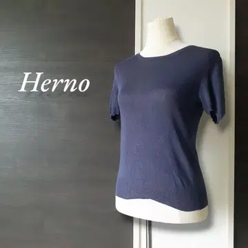 HERNO 얇은 소재 라메 시어 컷 티셔츠 사이즈 44